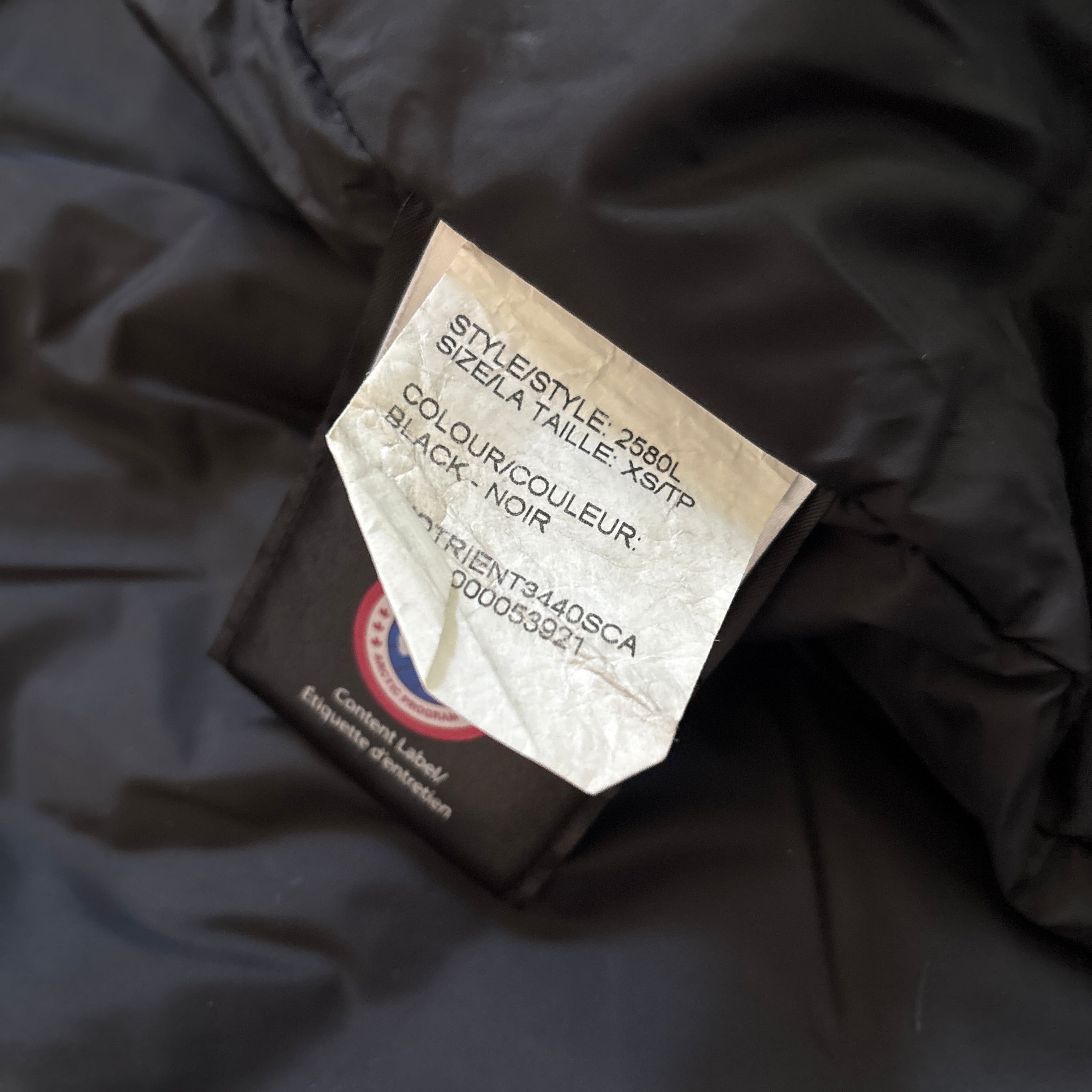 Canada Goose womens black rossclair parka down coat size xs