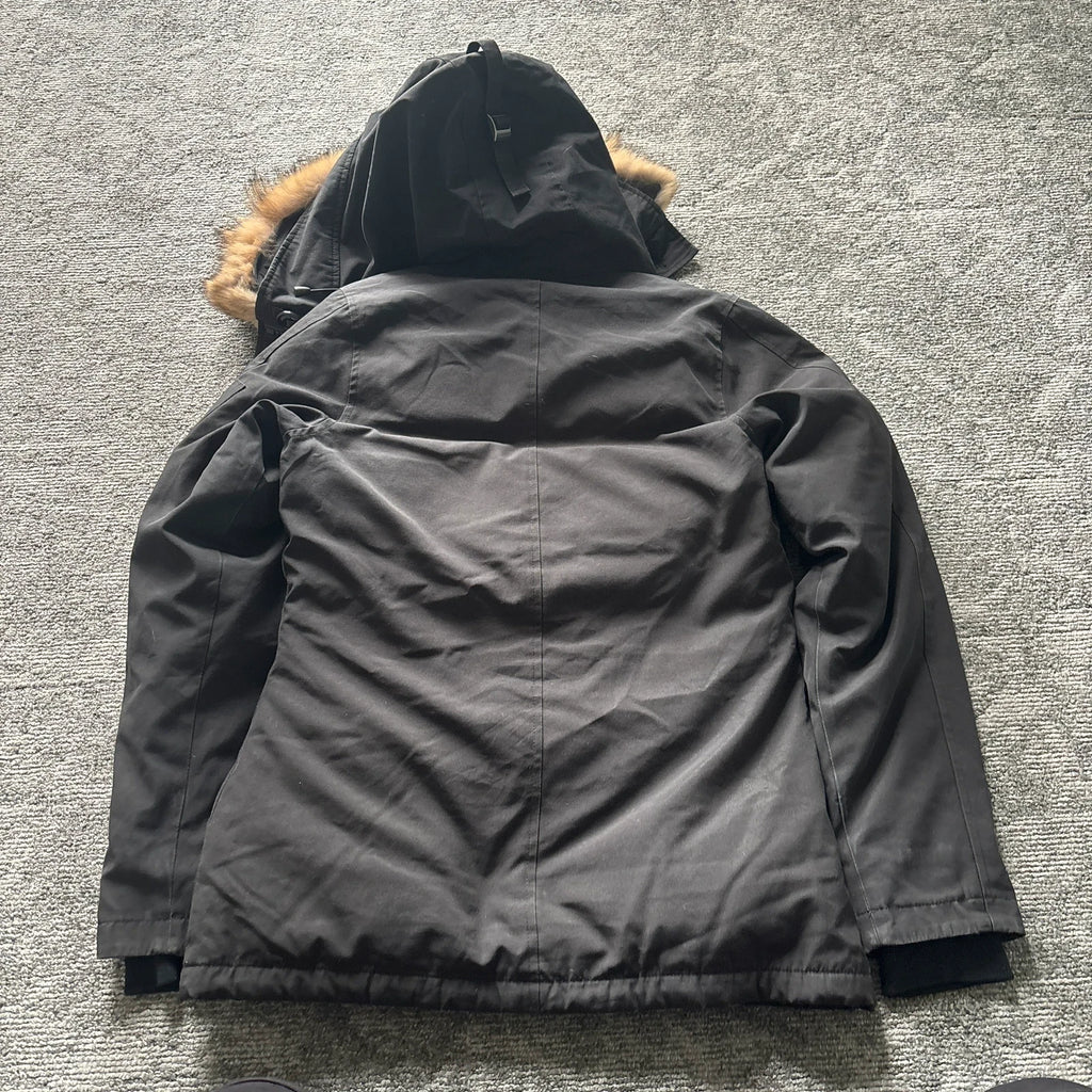Canada Goose womens black montebello parka down coat in size small
