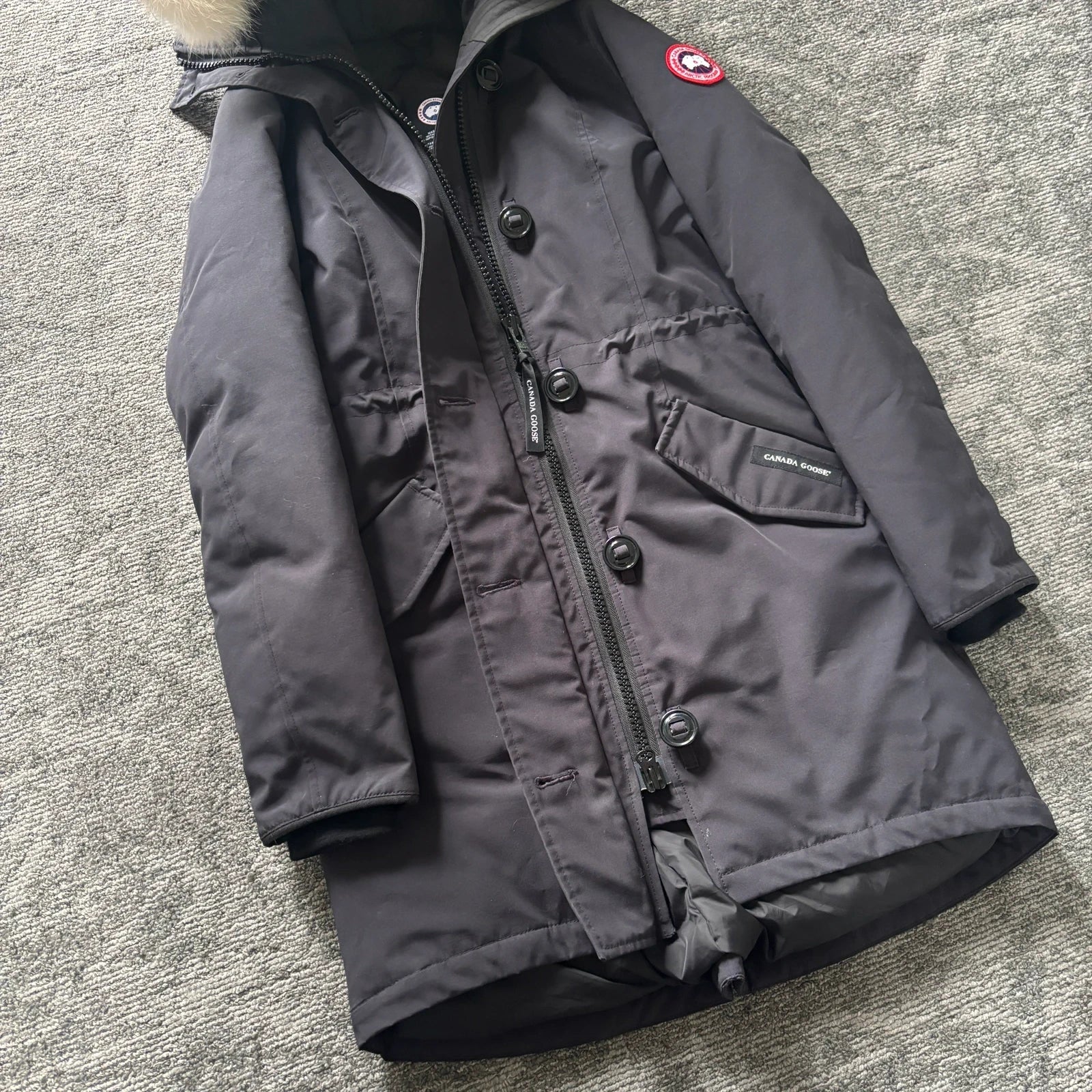 Canada Goose womens navy rossclair parka down coat size xs