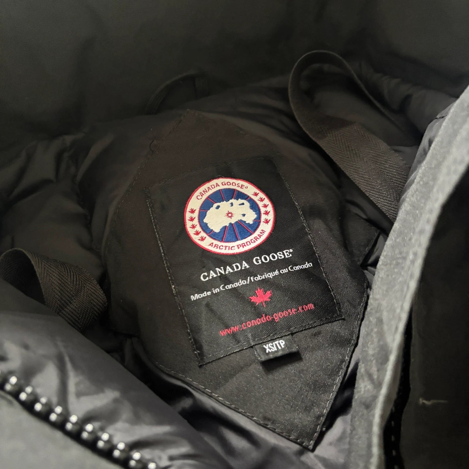 Canada Goose womens black trillium parka down coat in size xs
