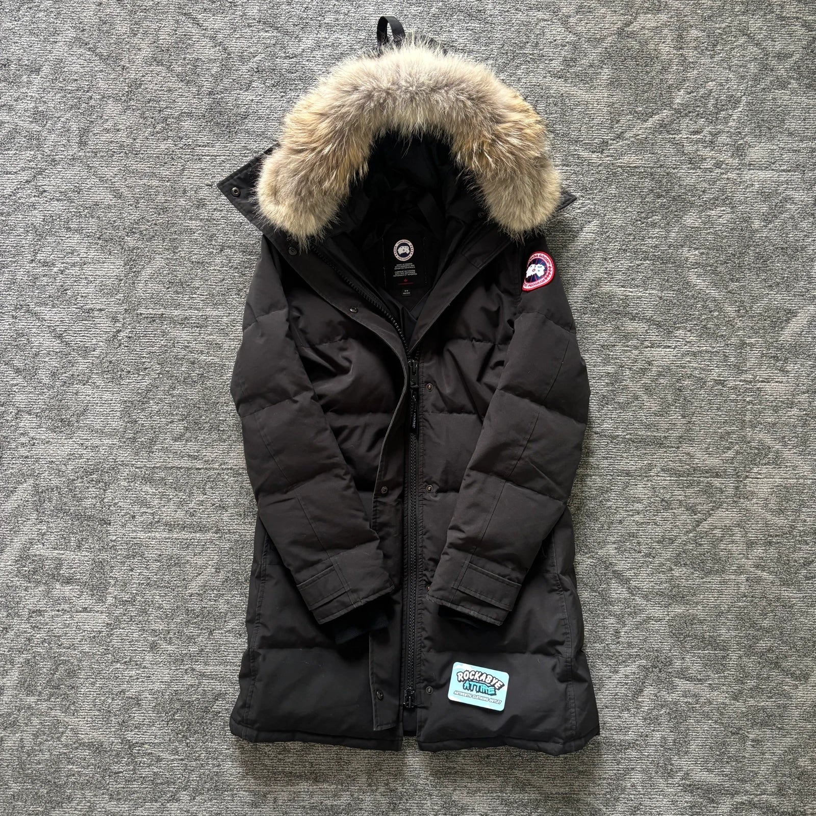Canada Goose womens black shelburne parka down coat size medium