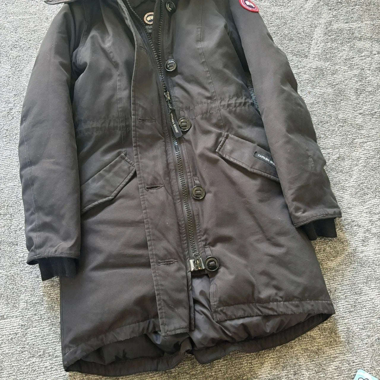 Canada Goose womens black rossclair parka down coat size xs