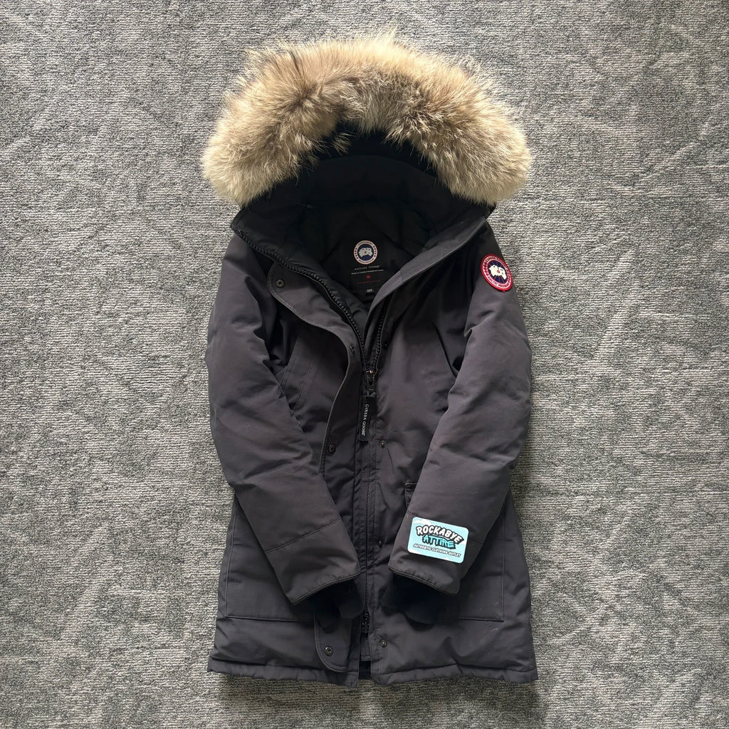 Canada Goose womens navy trillium parka down coat size xs