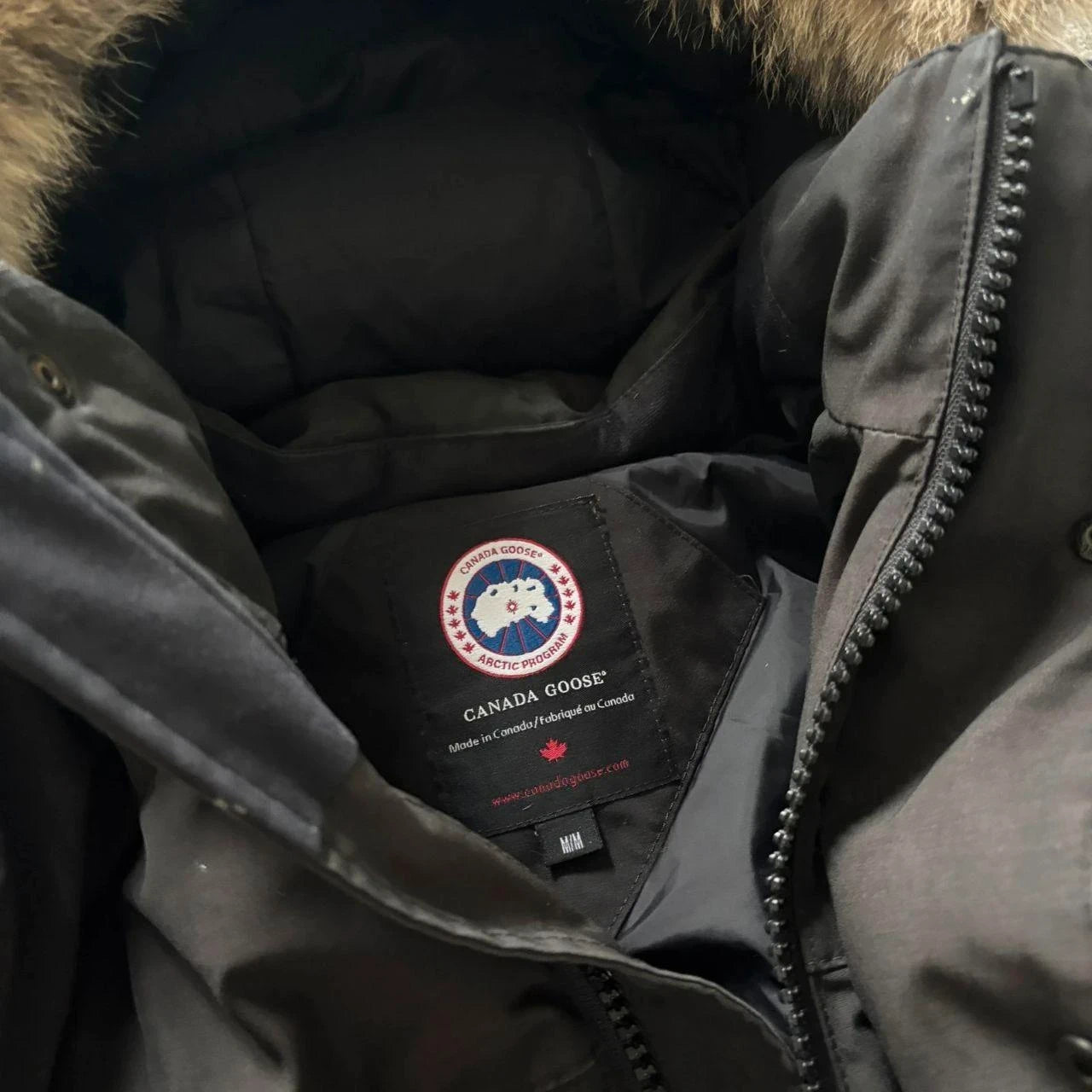 Canada Goose mens black emory parka down coat size medium