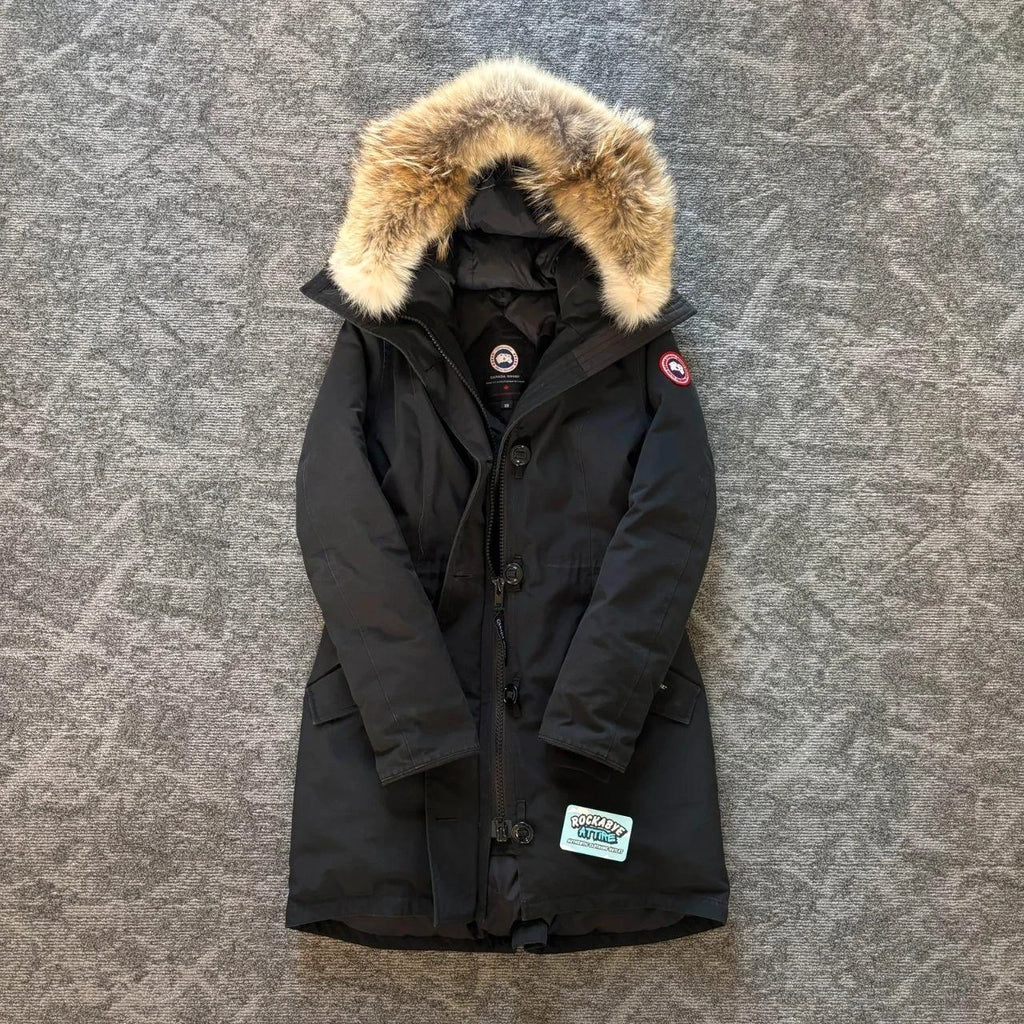 Canada Goose womens black rossclair parka down coat size medium