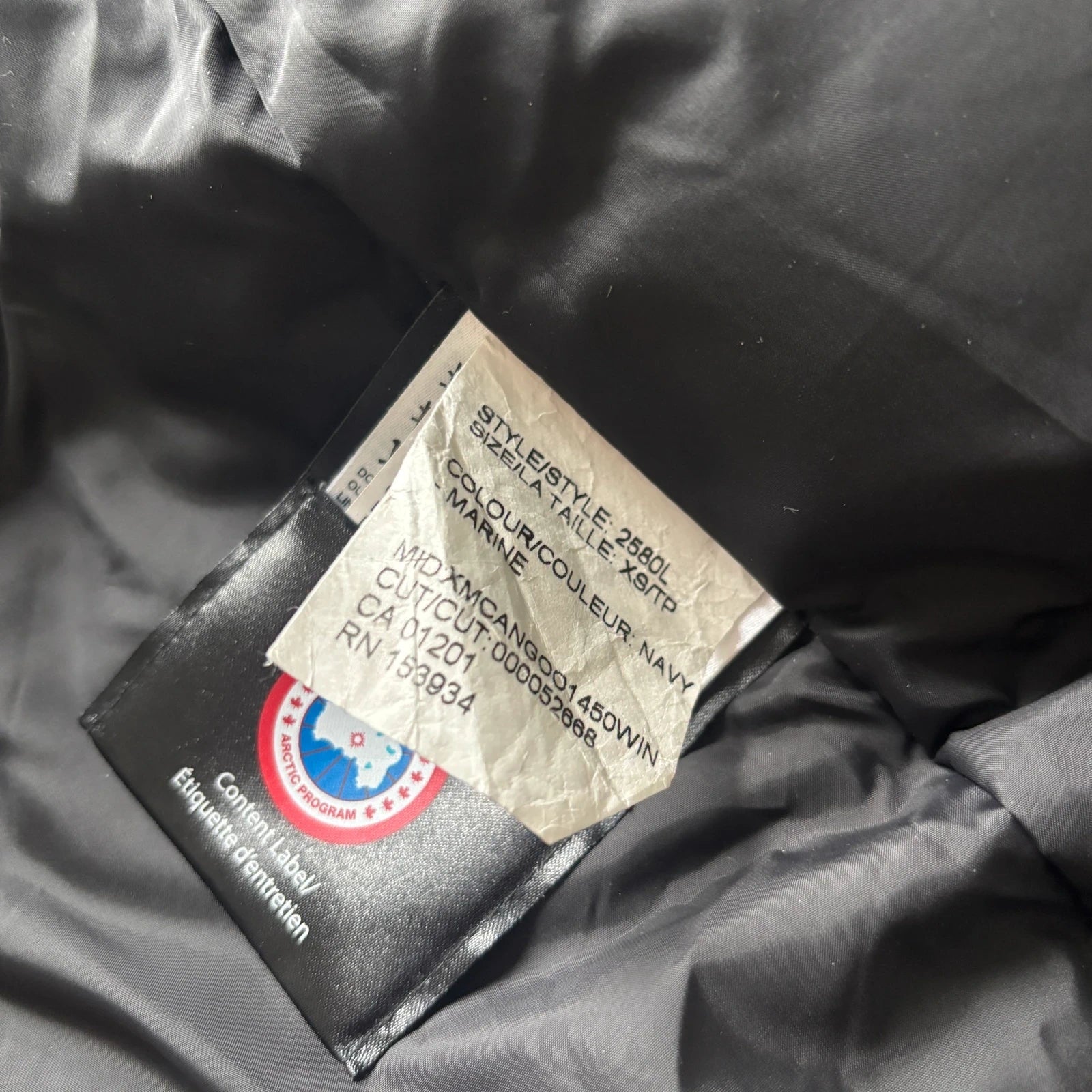 Canada Goose womens navy rossclair parka down coat size xs