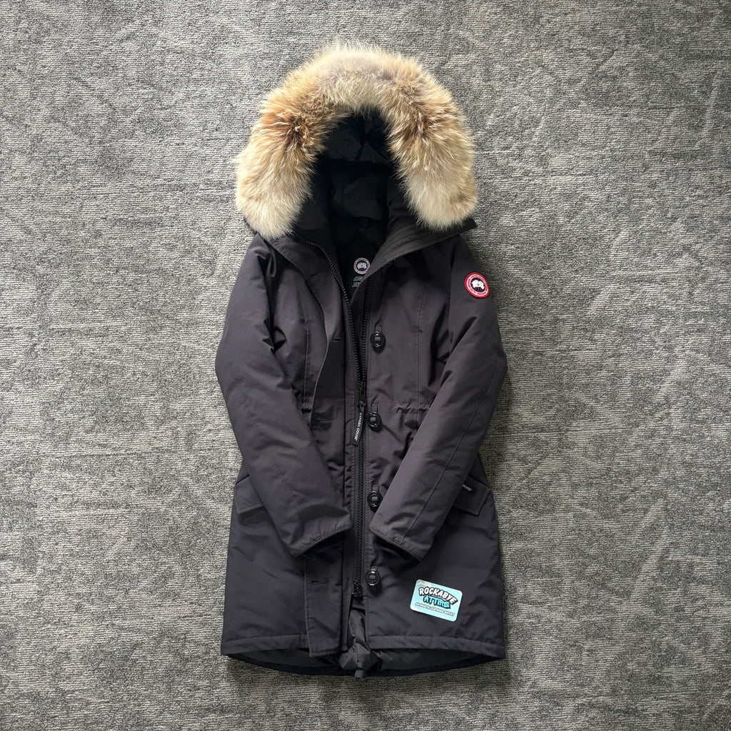 Canada Goose womens navy rossclair parka down coat size xs