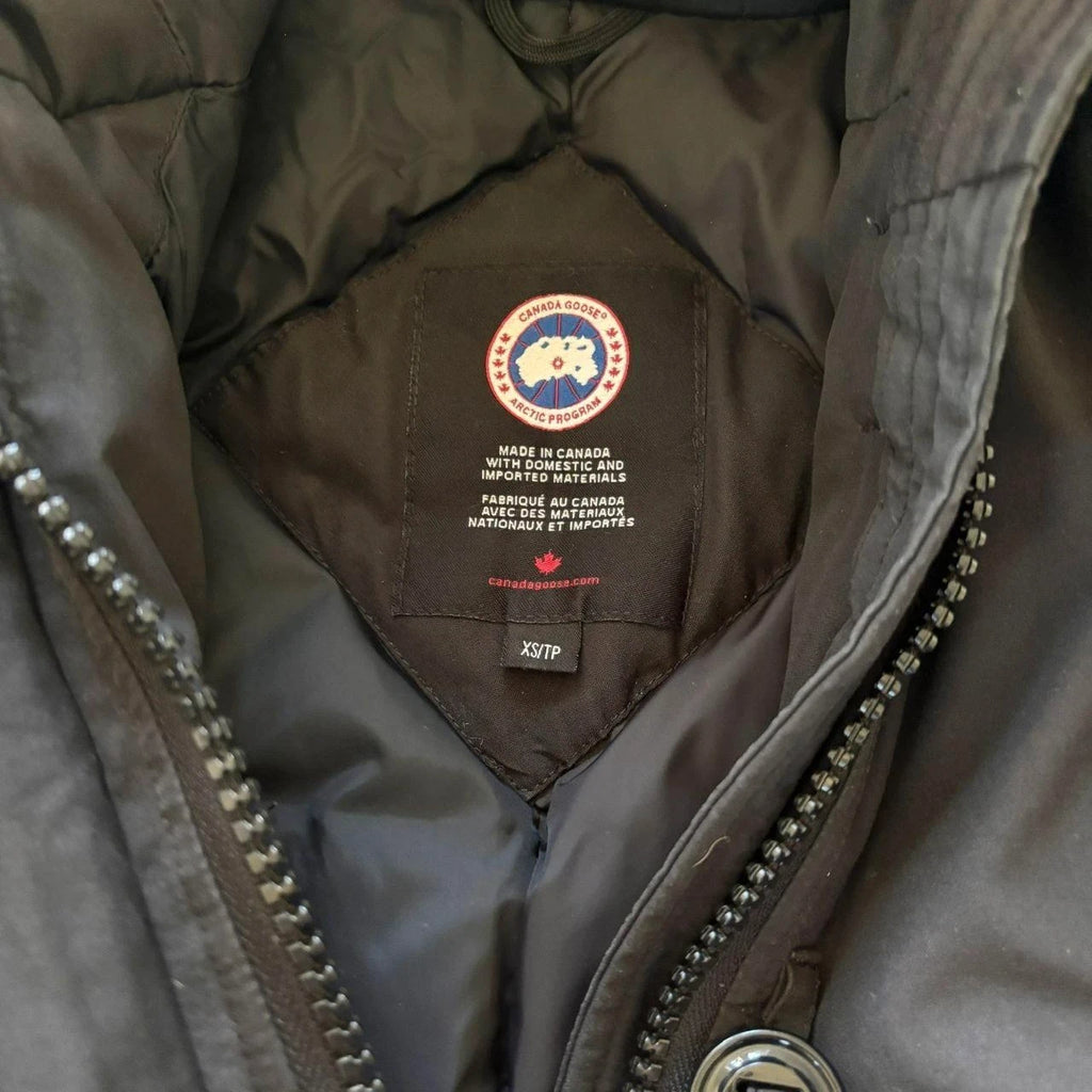 Canada Goose womens black rossclair parka down coat size xs