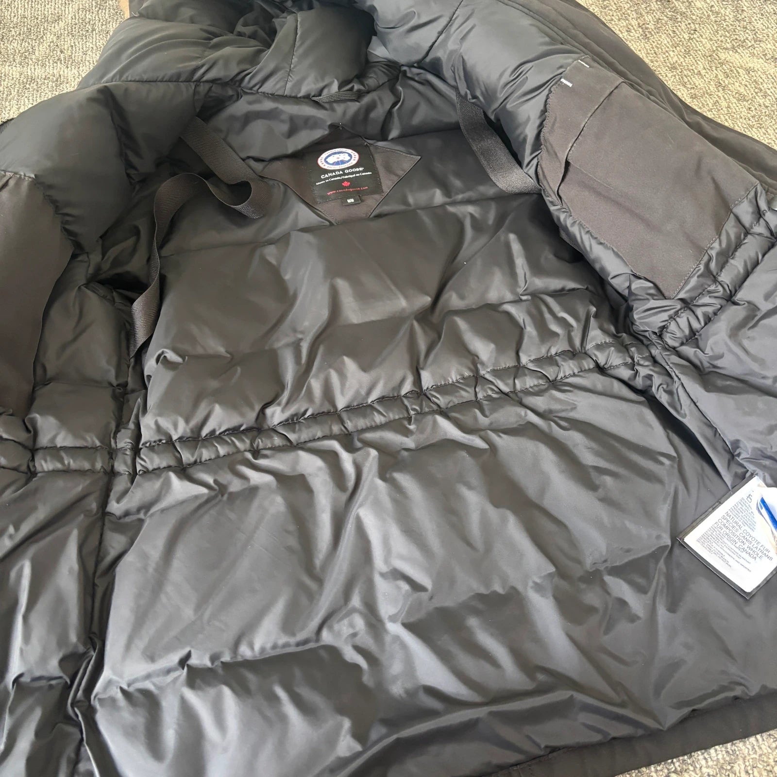 Canada Goose womens black montebello parka down coat size medium