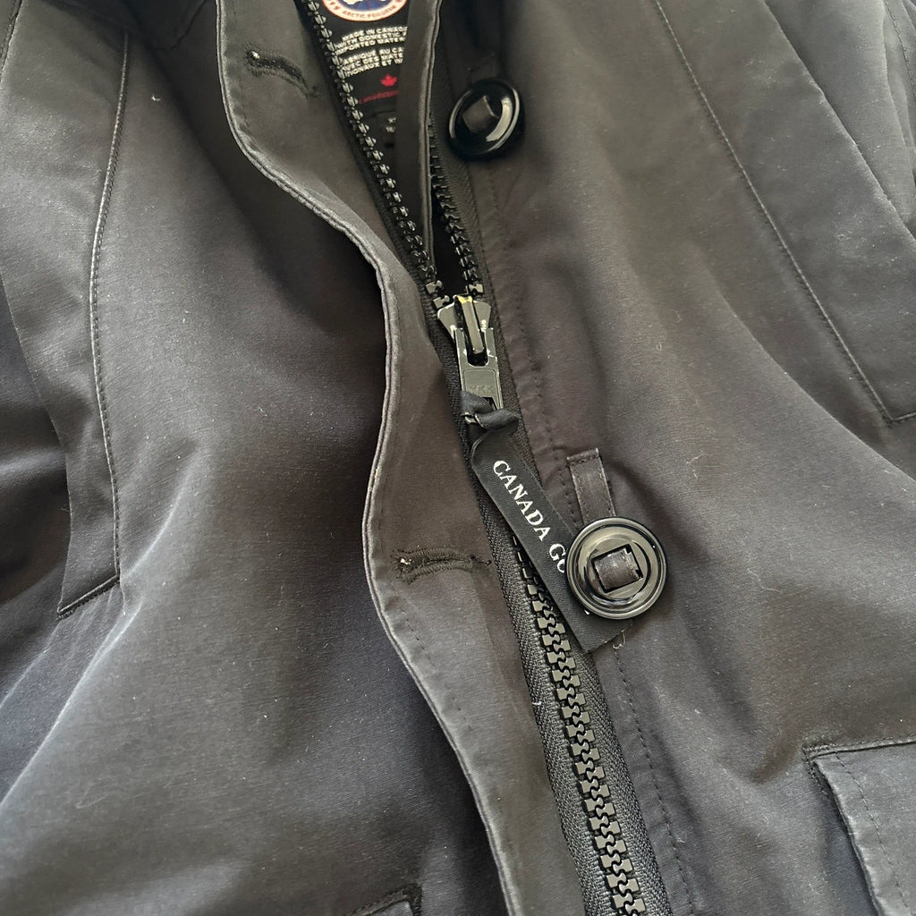 Canada Goose womens black montebello parka down coat size xs