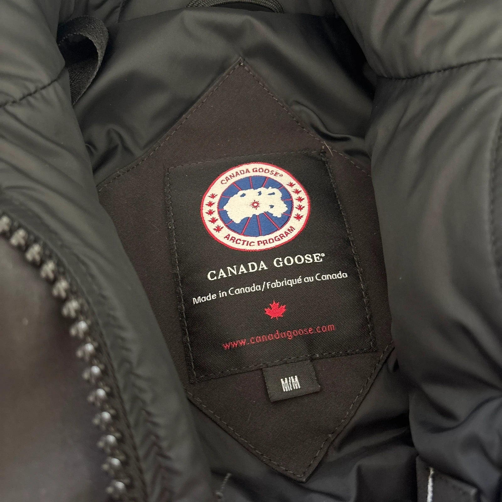 Canada Goose womens black montebello parka down coat size medium