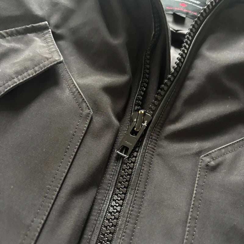 Canada Goose mens black bromley winter parka down coat in size large