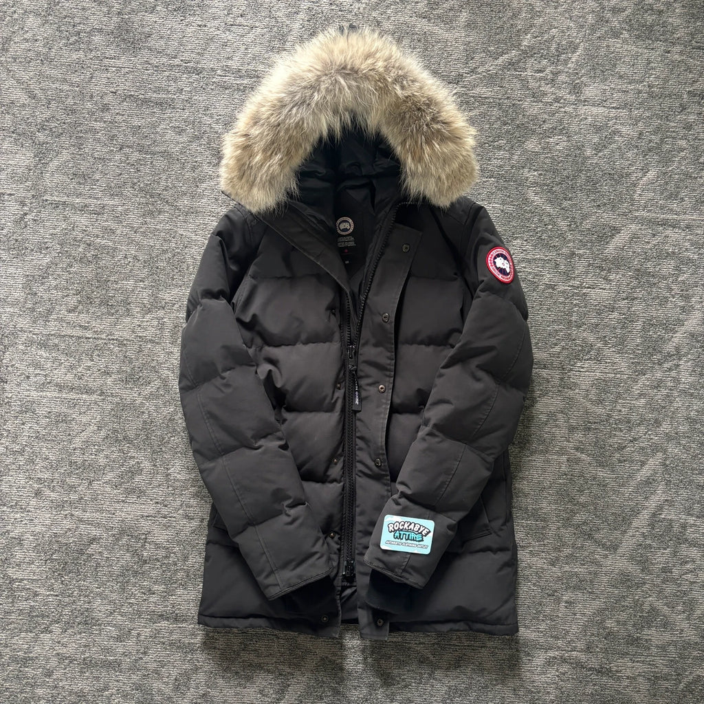 Canada Goose mens black carson parka down coat size medium