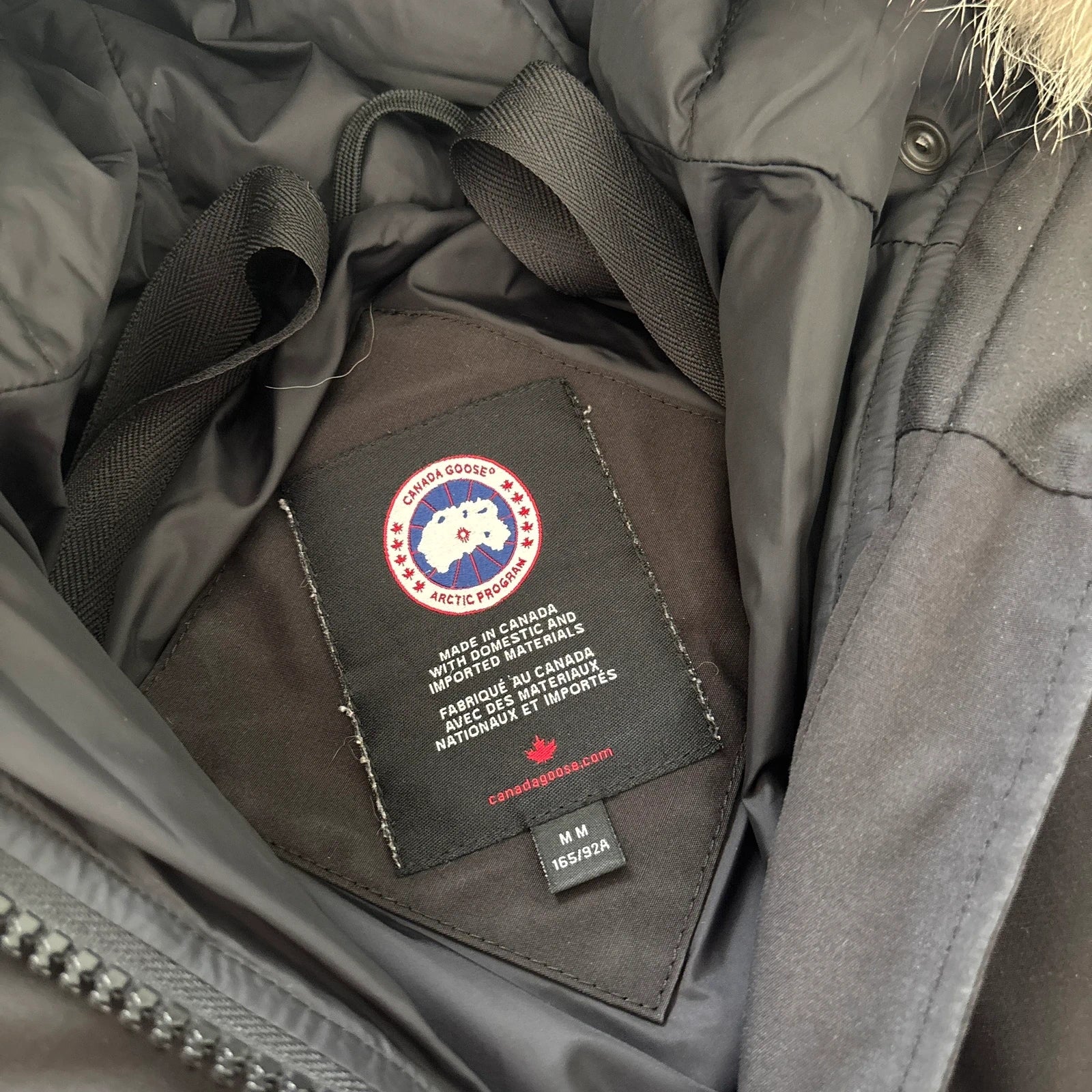 Canada Goose womens black shelburne parka down coat size medium