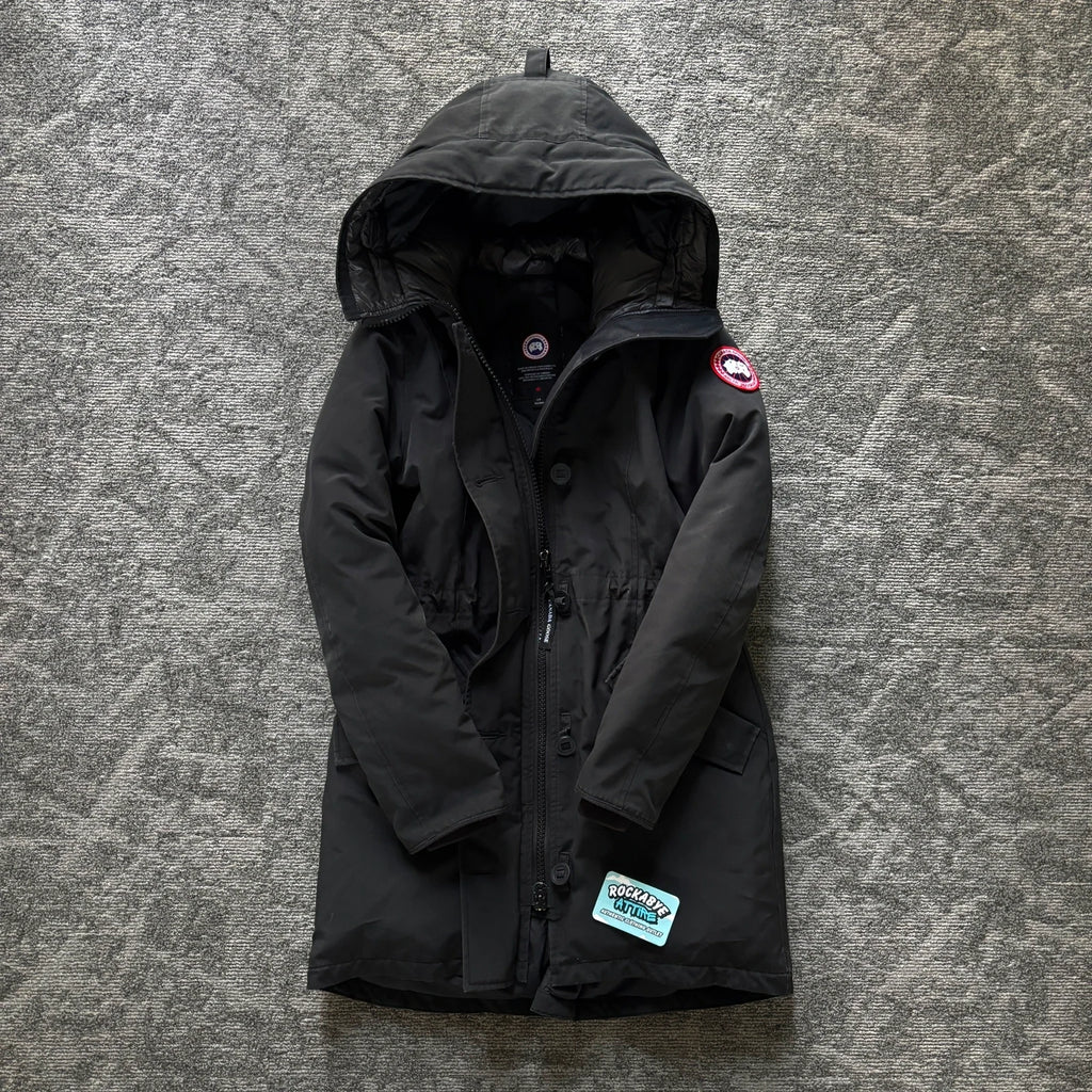 Canada Goose womens new season black rossclair winter parka down coat in size small