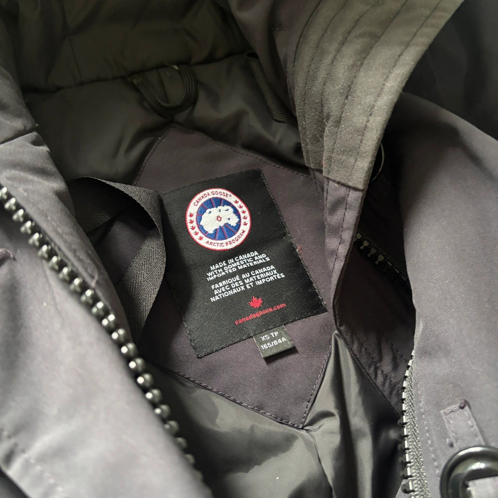 Canada Goose womens navy rossclair parka down coat size xs