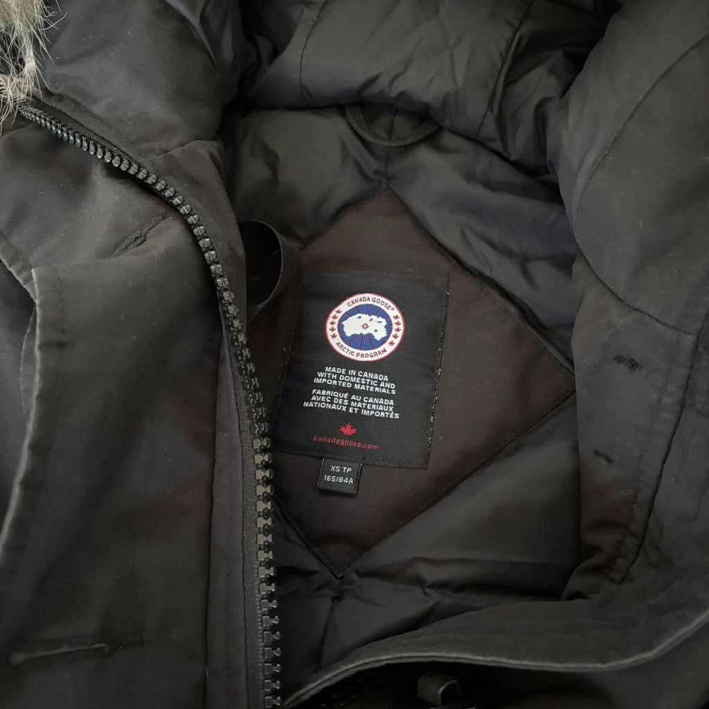 Canada Goose womens black rossclair parka down coat size xs