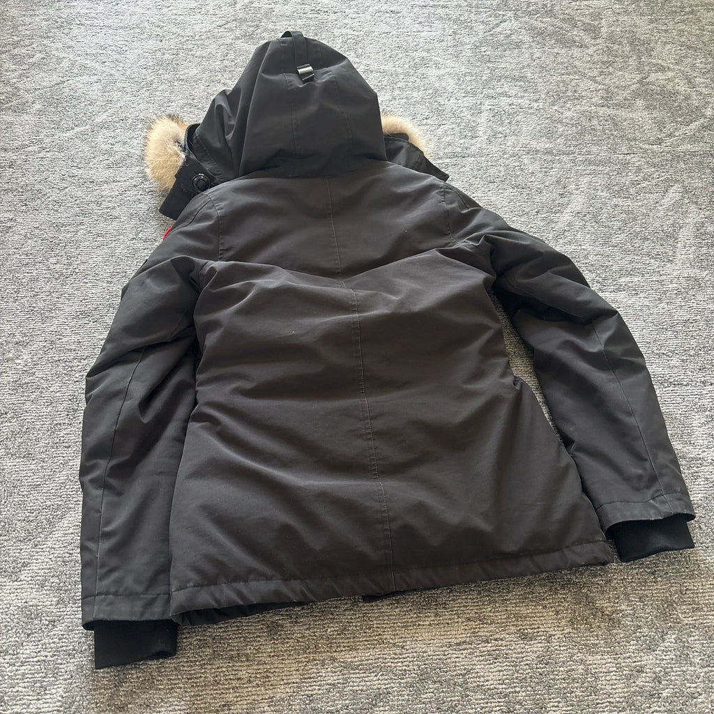 Canada Goose womens black montebello parka down coat size xs