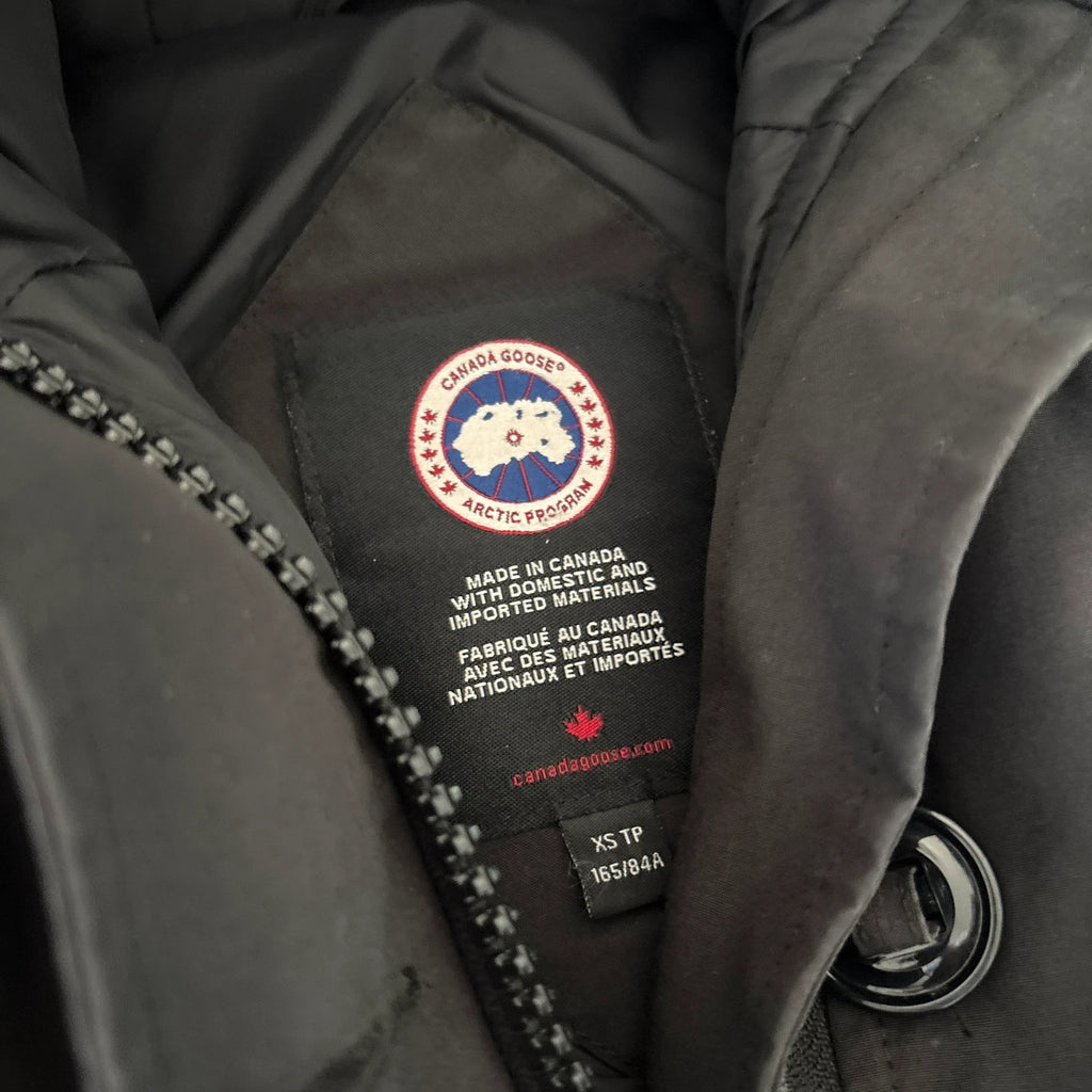 Canada Goose womens black montebello parka down coat size xs