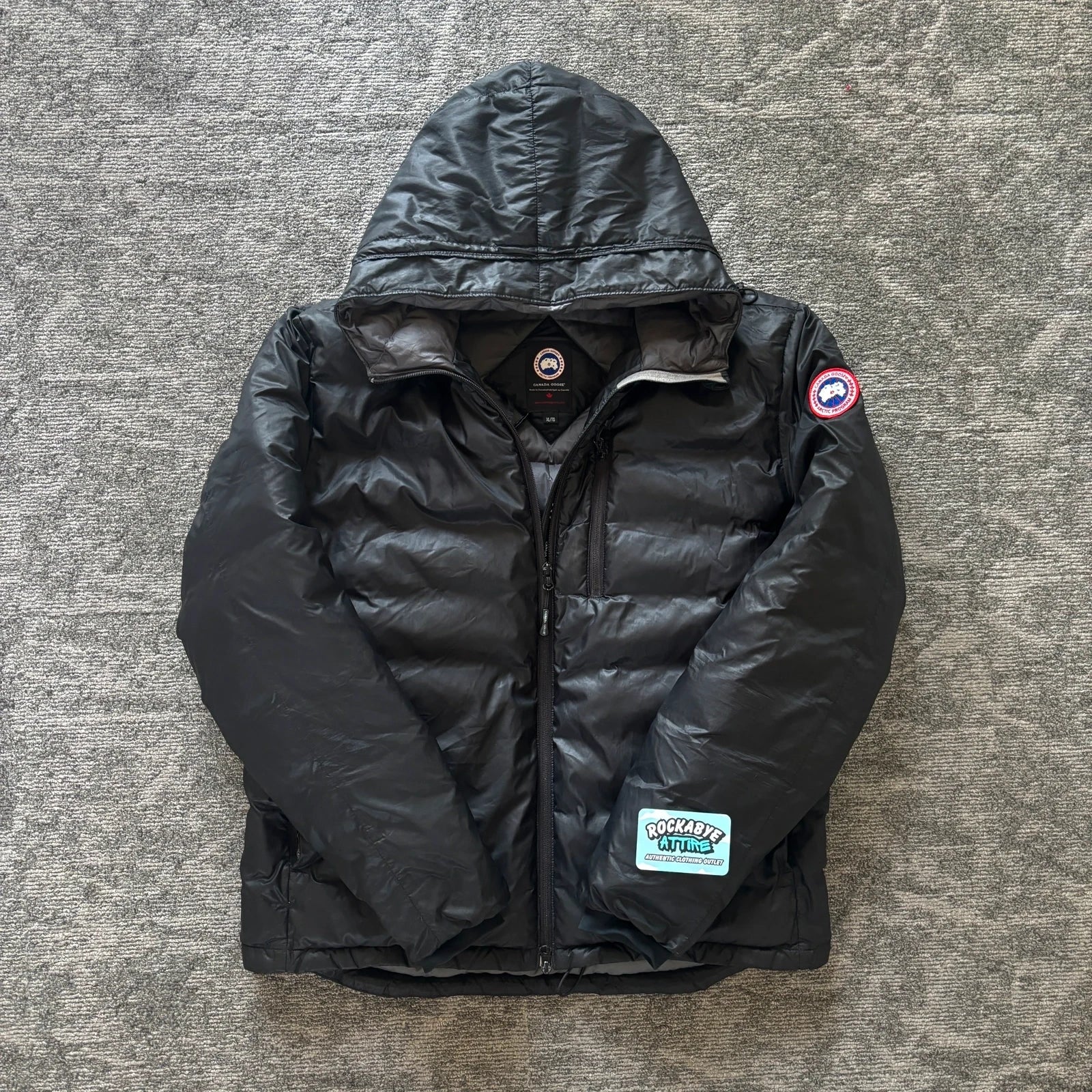 Canada Goose mens black lodge puffer down coat size xl