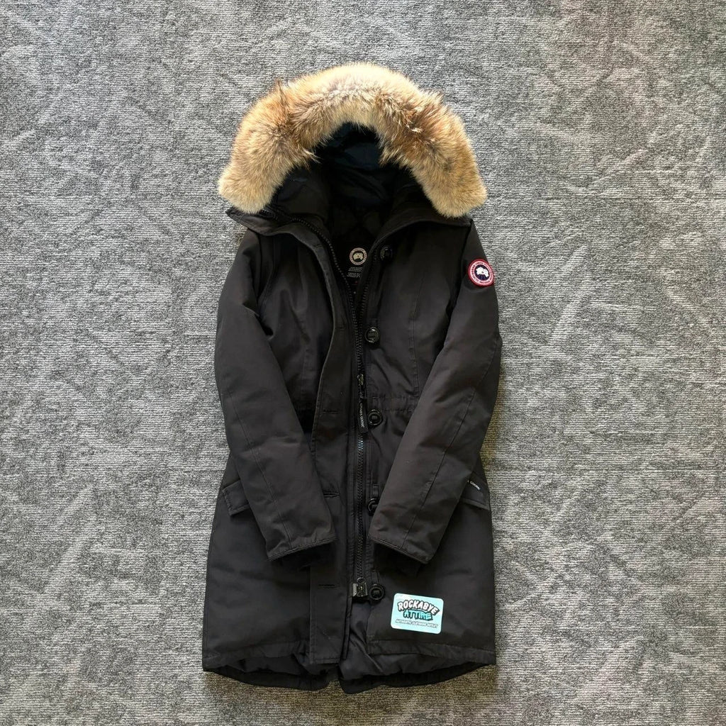 Canada Goose womens black rossclair parka down coat size xs
