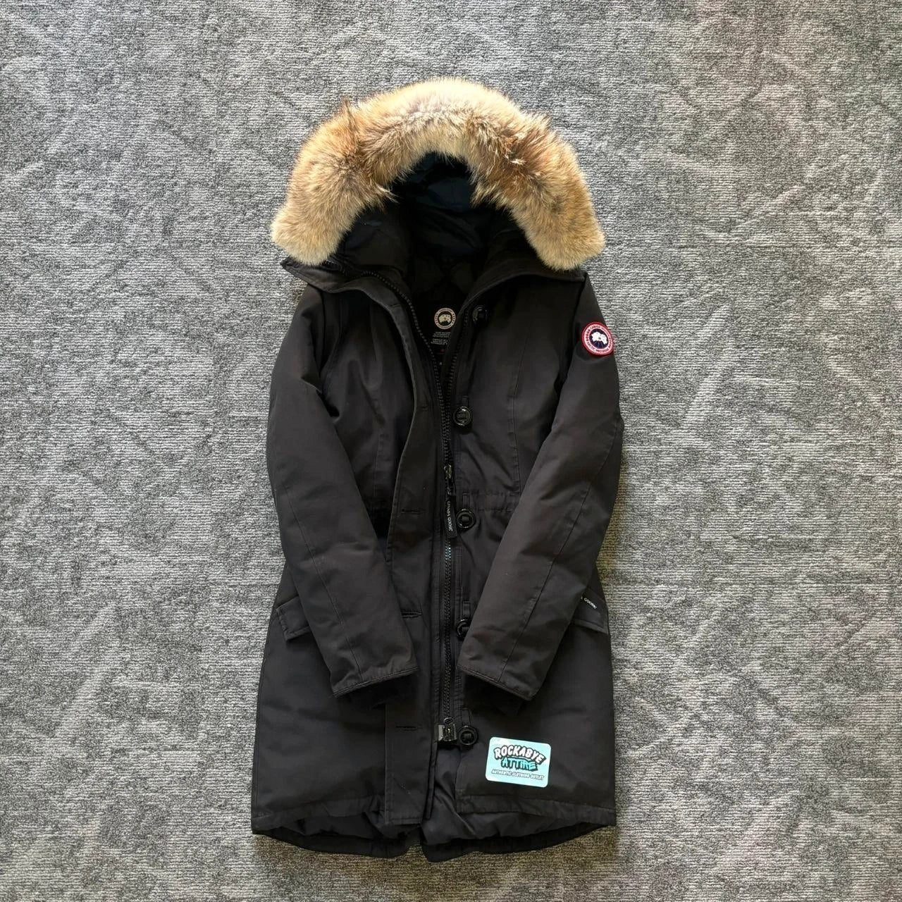 Canada Goose womens black rossclair parka down coat size xs