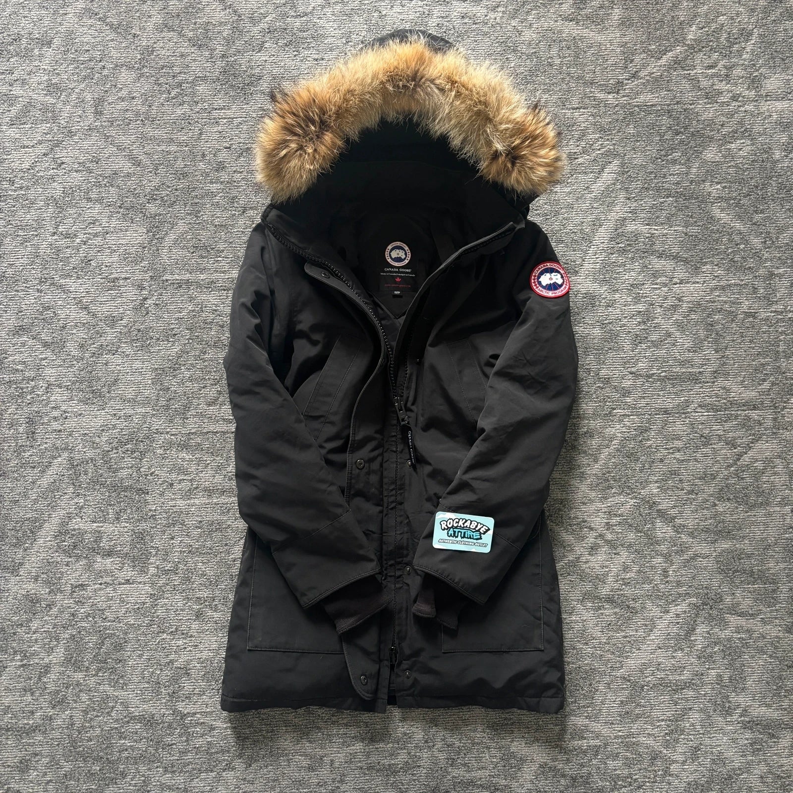 Canada Goose womens black trillium parka down coat in size xs