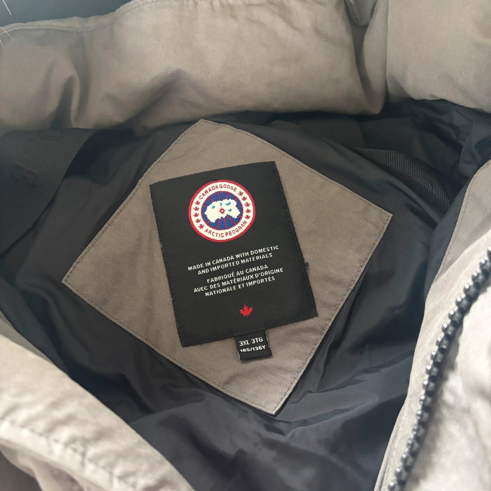 Canada Goose mens new season Wyndham grey winter parka down coat size 3XL
