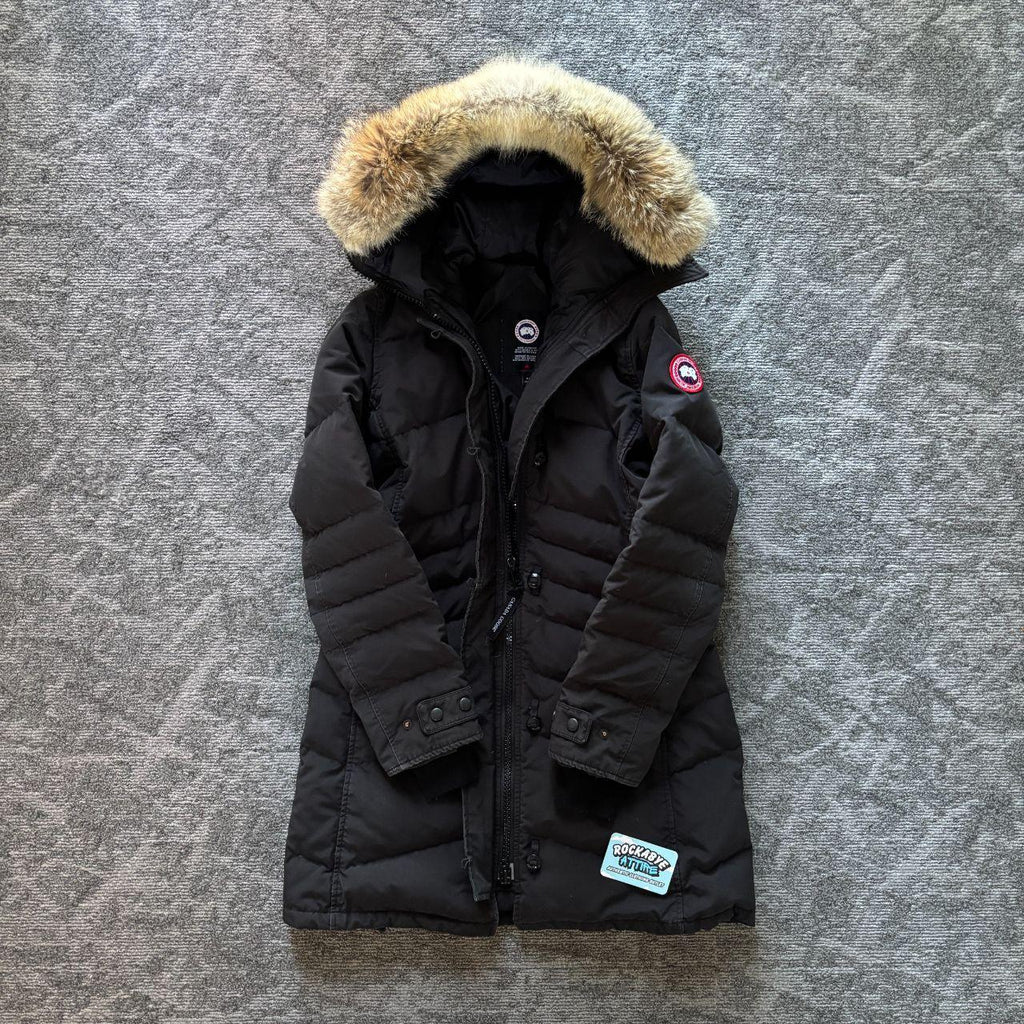 Canada Goose womens lorette black winter parka down coat in size medium