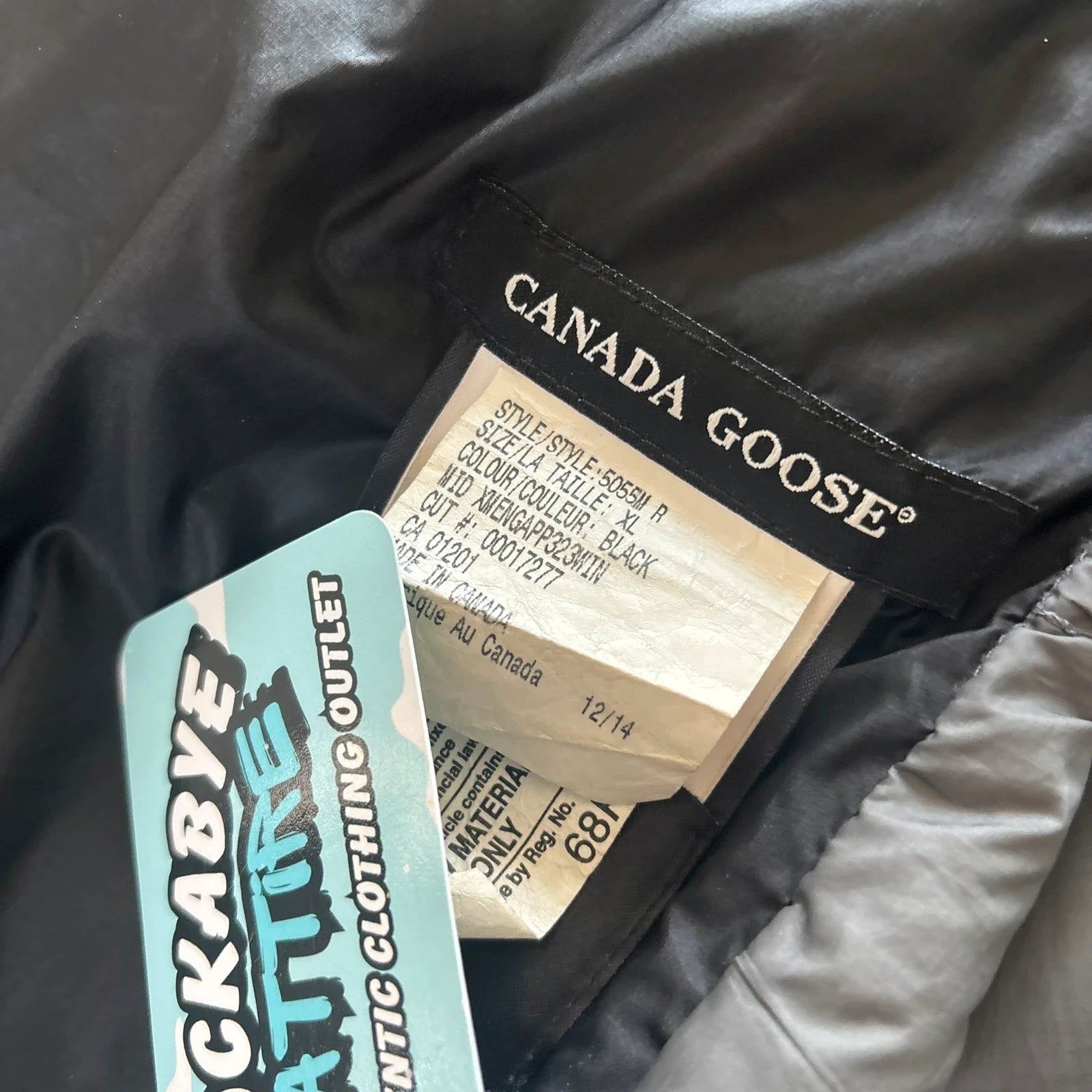 Canada Goose mens black lodge puffer down coat size xl